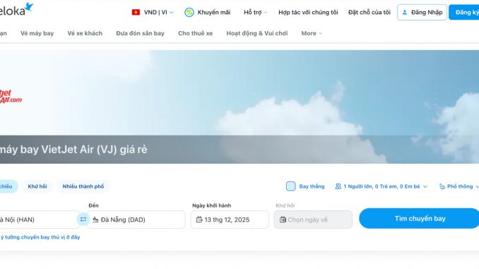 Đặt vé máy bay Vietjet
